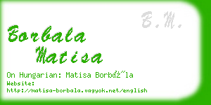 borbala matisa business card